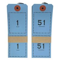 【荷札】今村紙工 連番荷札 No.1～100 ブルー 1セット（100枚入×5） RN-40