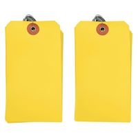 【荷札】今村紙工 布荷札 黄 2号（大） 1セット（100枚入×5） NN-01