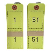 【荷札】今村紙工 連番荷札 No.1～100 もえぎ 1セット（100枚入×10） RN-80