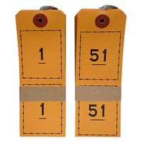 【荷札】今村紙工 連番荷札 No.1～100 オレンジ 1セット（100枚入×10） RN-60