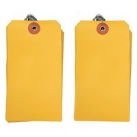 【荷札】今村紙工 布荷札 オレンジ 2号（大） 1セット（100枚入×5） NN-05