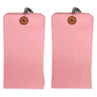 【荷札】今村紙工 布荷札 ピンク 2号（大） 1セット（100枚入×5） NN-06