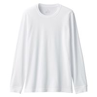 【メンズ】無印良品 紳士 あったか綿 厚手 クルーネック長袖Tシャツ 紳士M 白 良品計画