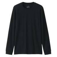 【メンズ】無印良品 紳士 あったか綿 厚手 クルーネック長袖Tシャツ 紳士M 黒 良品計画