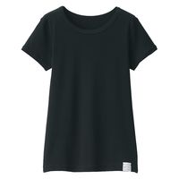 無印良品 キッズ あったか綿 クルーネック半袖Tシャツ キッズ120 黒 良品計画