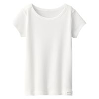 無印良品 ベビー あったか綿 クルーネック半袖Tシャツ ベビー100 オフ白 良品計画