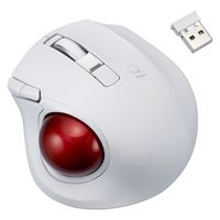 ナカバヤシ 小型無線静音 5ボタン レーザー式 親指トラックボール ホワイト MUS-TRLF224W 1個