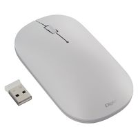 ナカバヤシ 無線静音 3ボタン BlueLEDマウス ホワイト MUS-RKT230W 1個