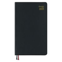 ダイゴー 【2025年版】アポイント 手帳サイズ 1週間+横罫 ブラック E1010 1冊（直送品）