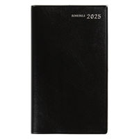 高橋書店 【2025年版】ニューダイアリーアルファ12 手帳判 バーチカル 月曜始まり 黒 107 1冊（直送品）