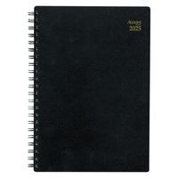 ダイゴー 【2025年版】アポイント デスクサイズ リング A5 1週間+横罫 ブラック E1047 1冊（直送品）
