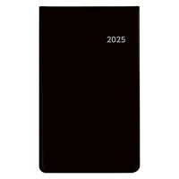 ダイゴー 【2025年版】アポイント 文字大 手帳サイズ 月間ホリゾンタル 縦開き ブラック E8302 1セット(1冊×3)（直送品）