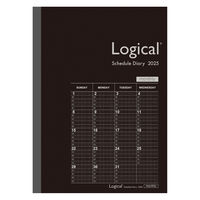 【2025年度版手帳】ナカバヤシ ロジカルダイアリー ノートタイプB B5 ブラック NS-B502-25BD 1冊