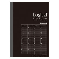 【2025年度版手帳】ナカバヤシ ロジカルダイアリー ノートタイプB A5 ブラック NS-A502-25BD 1冊