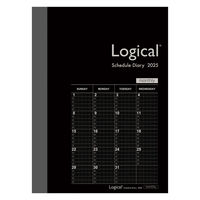 【2025年度版手帳】ナカバヤシ ロジカルダイアリー ノートタイプB B6 ブラック NS-B602-25BD 1冊