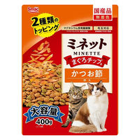 ミネット まぐろチップ＆かつお節添え 国産 400g 1袋 スマック 猫用 おやつ