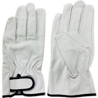 南村製作所 ラッキーワーカー 豚革クレストマジック 806 L 白 806-L 1双 495-3867（直送品）