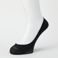 岡本 オカモト ココピタさらっと実感無地浅履き丸編み23ー25ブラック 430-520E-24-90 1足 507-7833（直送品）