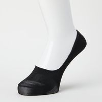 岡本 オカモト ココピタさらっと実感無地やや深履き丸編み23ー25ブラック 430-522C-24-90 1足 507-7820（直送品）