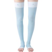 岡本 オカモト 靴下サプリ ひんやり寝ながらロングうずまいて血行を促すソックス23ー25サックス 638-992E-24-64 1足（直送品）