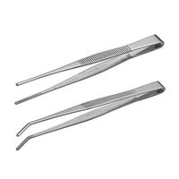 エスコ 2本組 ピンセット(ステンレス製) EA595GC-6S 1セット(12セット)（直送品）