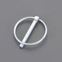 エスコ 8.0x45mm リンチピン(三価ホワイト/3本) EA949PL-8 1セット(6袋)（直送品）