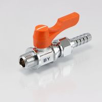 アソー 小型ボールバルブ ストレートタイプ PTオス・ホースジョイント BY-1310R 1個（直送品）