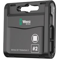 Wera Werk ヴェラ 20本組 1/4 四角ビットセット SQ#2X25mm 057790 57790 1セット（直送品）