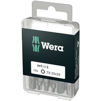 Wera Werk ヴェラ 1/4 トルクスビットセット TX20X25mm 10本 072408 72408 1セット（直送品）