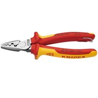 KNIPEX クニペックス 絶縁圧着ペンチ 落下防止 9778ー180TBK 1丁（直送品）