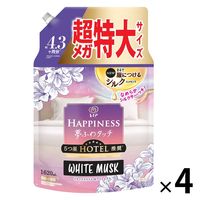 レノアハピネス 夢ふわタッチ リラックスナイト ホワイトムスク 詰め替え 超メガ特大 1620mL 1セット（4個） 柔軟剤 P＆G【旧品】