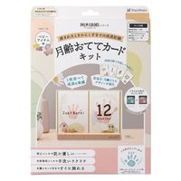 シヤチハタ 月齢おててカードキット ベビーアイテム柄 ミント HPSC-B/H-MT 1個 誕生日 記念 ギフト 出産祝い