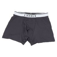 メンズ 無地ロゴボクサーパンツ チャコール S LAKOLE/ラコレ
