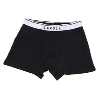 メンズ 無地ロゴボクサーパンツ ブラック S LAKOLE/ラコレ