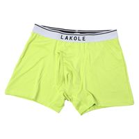 メンズ 無地ロゴボクサーパンツ ライムグリーン M LAKOLE/ラコレ