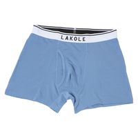 メンズ 無地ロゴボクサーパンツ ブルー L LAKOLE/ラコレ