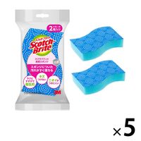 スリーエム（3M）スコッチブライト スクラブドット清潔スポンジ 抗菌 食器 キッチン ブルー SDS-02KB 2PM（2個入×5）