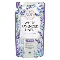 消臭元 SAVON お部屋 キッチン トイレ 玄関用 ホワイトラベンダーリネン 詰め替え 400mL 1個 小林製薬