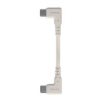 オウルテック 断線に強い PD60W Type-C to C L字コネクター ケーブル キナリ OWL-CBSCC1L-KI 1個