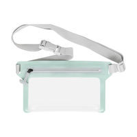 オウルテック IPX8取得 防水サコッシュ アクア×ライトグレー OWL-WPBAG09-AQLG 1個