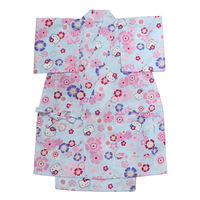 アンドウ HELLO KITTY子供甚平 なでしこサックス 90cm 1713199-0000 1着（直送品）