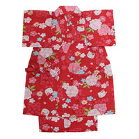 アンドウ HELLO KITTY子供甚平 さくらレッド 110cm 1713199-0002 1着（直送品）