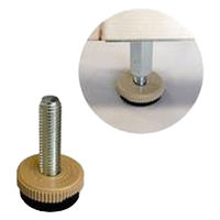 八幡ねじ フェルト付アジャスター BS-12160 1セット(2個入×5)（直送品）