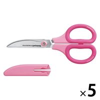 ナカバヤシ はさみ サクットカット ヒキギリ ピンク NH-HS175P 1セット（1本×5）
