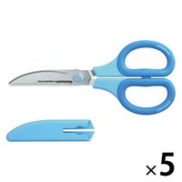ナカバヤシ はさみ サクットカット ヒキギリ ブルー NH-HS175B 1セット（1本×5）