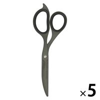 ナカバヤシ はさみ ヒキギリスリム フッ素コート ダークグレー NH-HSF180DG 1セット（1本×5）