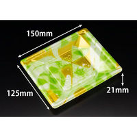 リスパック 寿司容器 万角15-12B みぎわ緑 RSAK104 1ケース(50点×24))（直送品）