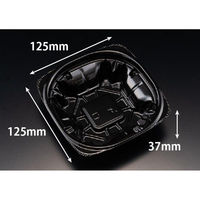 リスパック サラダ容器 バイオ ハクリア 13-37B 黒 PBPP121 1ケース(50点×24))（直送品）