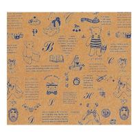 ベルベ 857 包装紙 ベアコレクション(ブルー) 00769516 1ケース(100点×5))（直送品）