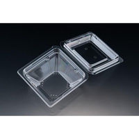 リスパック サラダ容器 バイオカップ プリズムシェル 11-43 穴2H PABM101 1ケース(50点×15))（直送品）